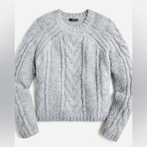 J. Crew Gray Cable Knit Sweater